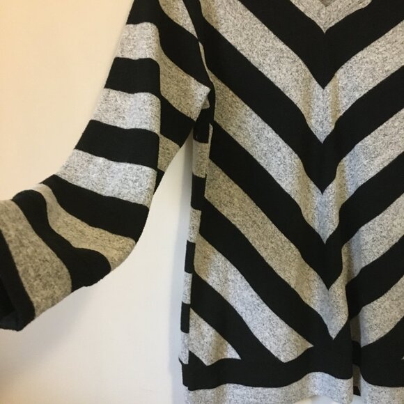 Punky Grey Black Tire Chevron Stripe Sweater - Picture 6 of 16
